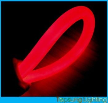 360° rundes rotes LED-Neon flex 24V IP67 wasserdicht für Gebäude