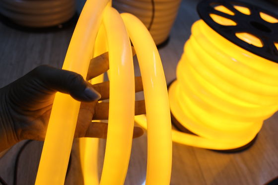 Heiß verkaufte dekorative gelbe 24V 360-Grad-Runde LED-Neon-Flexibilitätslichter