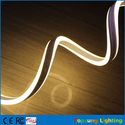 hochwertiger 110V doppelseitiger, warmer, weißer LED-Neon-Flexibilitätsband für Gebäude