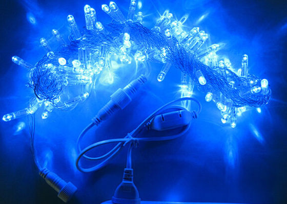 10m Anschlüssige Anti-Kaltblaue LED-Strings 100 Glühbirnen IP65