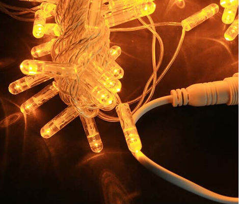 10m verbindbar 5mm LED Weihnachtslichter Großhandel String gelb Anti-Kälte-Blase PVC