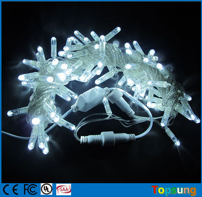 10m Anschluss Anti-Kalt Weiß LED Xmas Dekorationen Lichter Blasenschalen 100 Glühbirnen