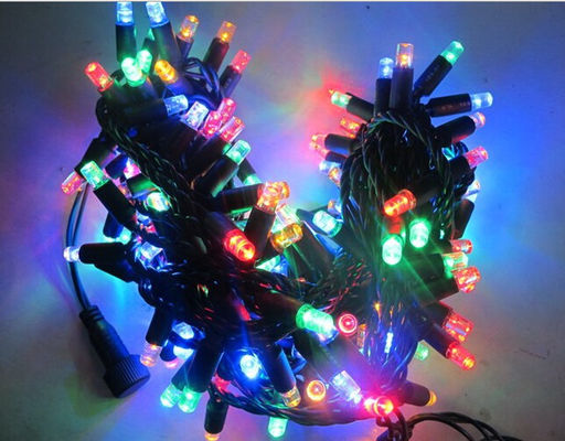 Heißer Verkauf 110V 120V 100LED RGB Funkeln Weihnachtsstring Lichter 10m blinkend mit Controller