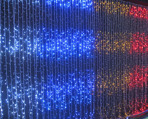 Top View 230v Fee Outdoor Weihnachtsbeleuchtung Vorhang für Garten