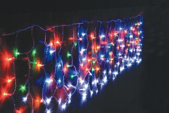240V Weihnachtsvorhanglampen für den Außenbereich Anti-UV-Wettermaterial
