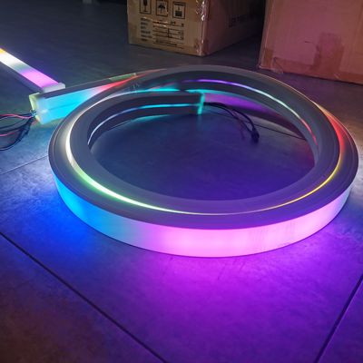 Magische Leuchten LED Digital 24V flexibles Silikon Neon 3535 RGB Mehrfarbiges Led Flex Neon Streifen Neon flex 220v rgbw Roll