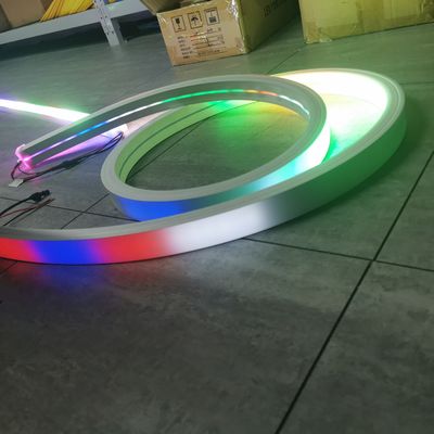 Topsung Beleuchtung 24v Led Neon Streifen Streifen Flexible rgb rgbw Silikon Seil Streifen Verfolgung Rohrlicht 50x25mm