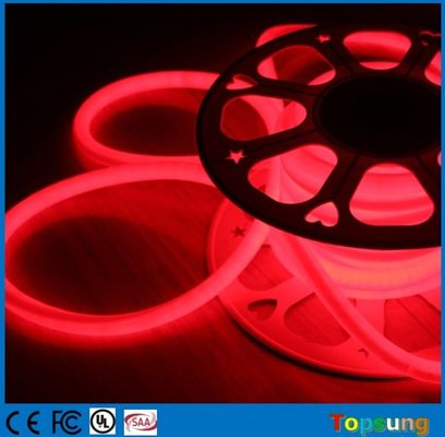 110V 220V 360 Grad Glanz Flexible Runde LED Neonseil Hellrote Farbe