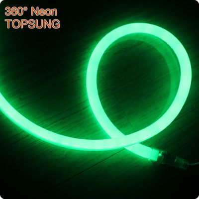 110V 360 Grad ausstrahlende 16mm runde schlanke LED-Neon-Flex-Weihnachtslichter grün
