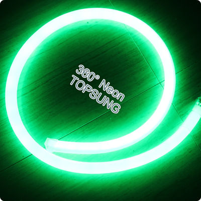 110V 360 Grad ausstrahlende 16mm runde schlanke LED-Neon-Flex-Weihnachtslichter grün