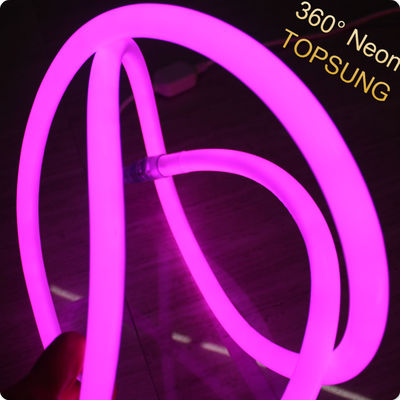 16mm 360-Grad-LED-Neon-Flexibilitätsbeleuchtung Dekoration DC12V rosa Neonlicht IP67