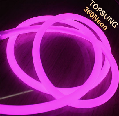 16mm 360-Grad-LED-Neon-Flexibilitätsbeleuchtung Dekoration DC12V rosa Neonlicht IP67