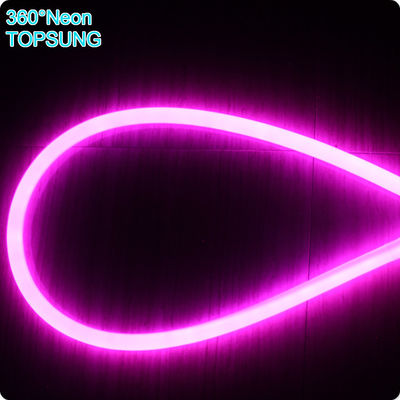 360 Runden Mini flexibler Neon-Flex-LED-Streifenleuchten Band rosa lila Farbe 24V