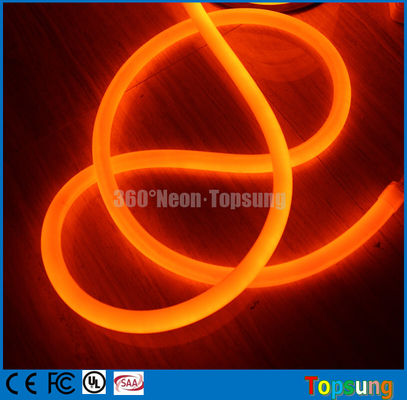 Orange schlankes rundes PVC-Rohr Neonlicht 16mm 360° LED Neon flex DC24V