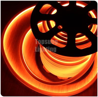 Orange LED Neon Flex DC 12V 16*16mm quadratisch flache Neonseilleuchte IP68 Außenbeleuchtung