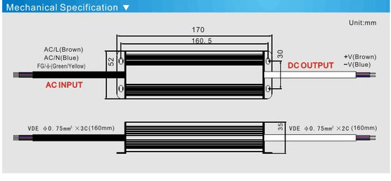 Bestseller wasserdicht IP67 24v 60w Led-Stromversorgung Led-Neon-Transformator zum Verkauf
