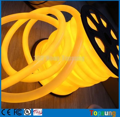 360° wasserdichtes Ledrohr Bernstein 24V rundes flexibles Neonrohr 25mm PVC Schlauch gelb