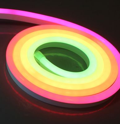 Topsung schlanker Neon-Flex 12V 10x20mm LED-RGB-Neon 90 Grad rückwärts biegsam 5050 smd flex Neon-RGB-Roll-Controller