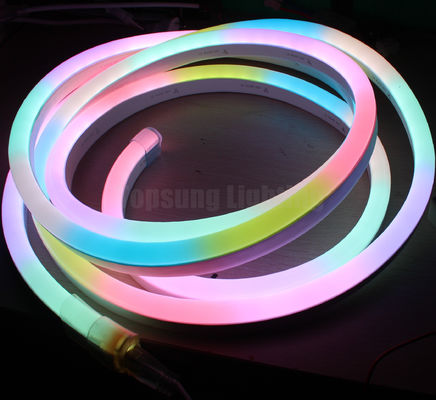 dmx SPI digitale RGB 11x19mm flache LED Neon 12V adressierbare Neonstreifen 24V 10Pixel/m