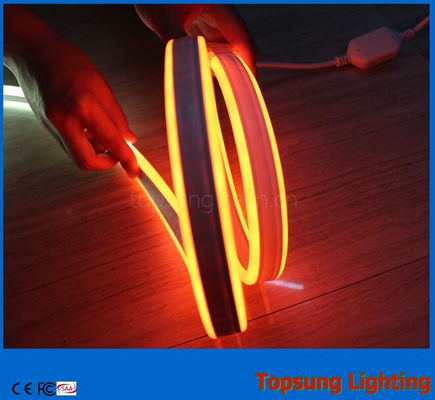 Topsung-Beleuchtung 12V Orange 100m Mini doppelseitiges Led-Neon-Seilband wasserdicht 8,5*18mm Licht