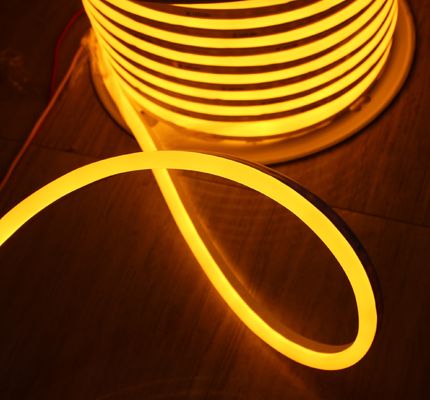50m Spul anti-UV vollständig wasserdicht IP68 LED flex Neon-Band 24vsmd flexibles Weichrohr gelb emittierende Mini 7 * 15mm