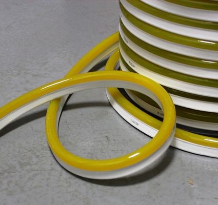 Gelb Farbiges PVC-Bedeckung Neon-Flexibilitätsband 220v Led Neon-Flex-Bandseil 11x18mm schlank wasserdicht Außendekoration
