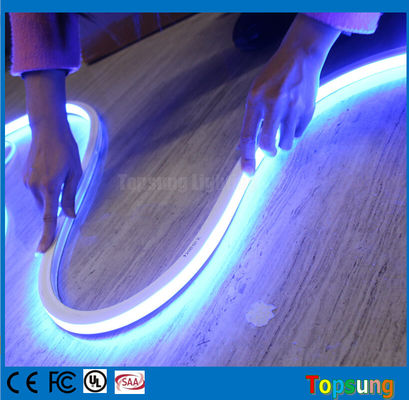 12V Blau Top-View Flat 16x16mm Neonflex Quadrat LED Neon-Flex-Rohr Blau SMD Seilstreifen Neonband Dekoration