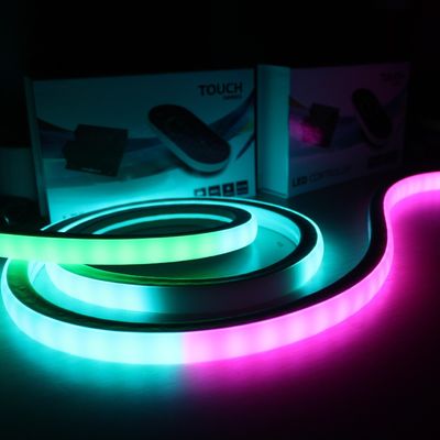Topsung Square 17x17mm LED-Flachband Ledgor Mini LED Neon Flex RGB DMX 512 Draufsicht