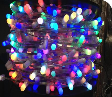 LED-Bollettstrang im Außenbereich 100m 12V RGB Farbwechsel LED-Fee-Strang-Lichter Weihnachts-Clip-Streifen