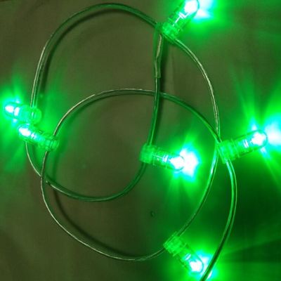Outdoor Dekorativ Weihnachtsbaum Licht String 100m 666leds 12V LED Clip Lichter grüne Lichter