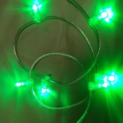 grüne PVC-Kristalldraht DC 12V Clip-Licht 1000Leds Fee-Lichtstring 100m/Rolle Led-Knospenleuchten