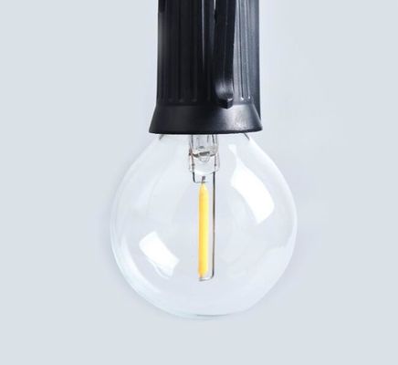 100ft G40 Outdoor Led Light String Globuslampen Schwarzer Draht Anschluss